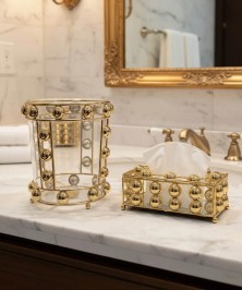 ZEYVE BEAD TRASH CAN 29x25cm + Z-SHAPED NAPKIN 25x13cm